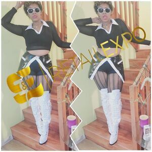 COPY - Black & White Mesh Top & Shirt/Skirt Set